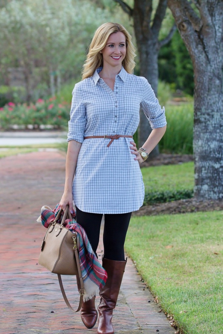 gingham tunic