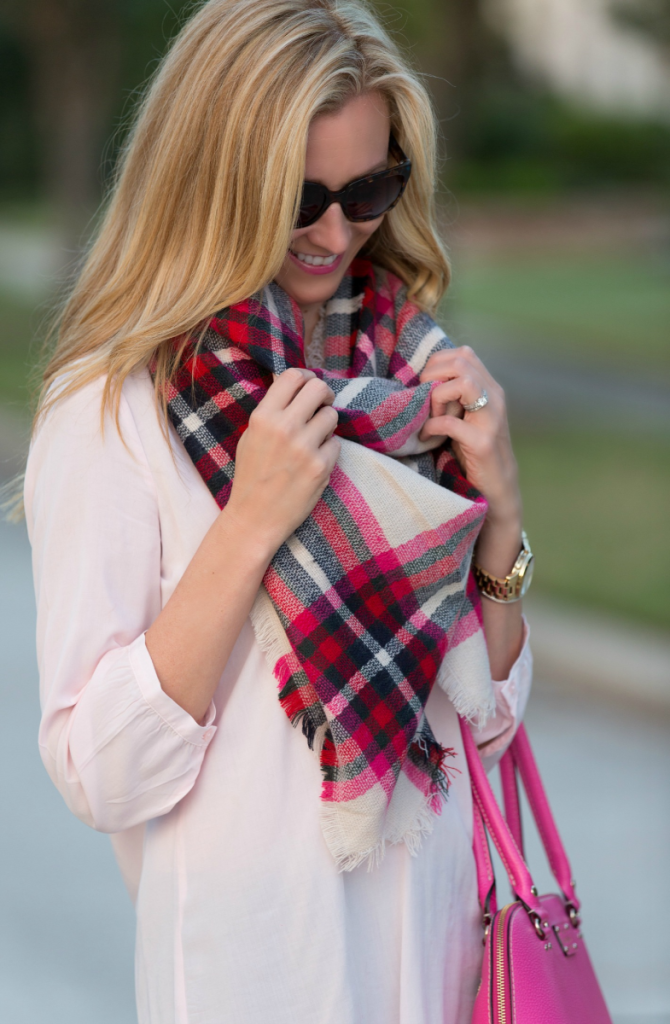 Pink Blanket Scarf