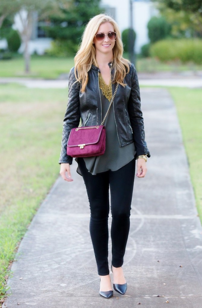 Olive Tunic and Moto Jacket