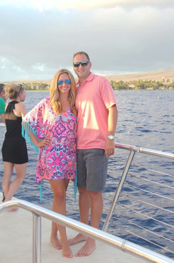 hawaii and pink ruffle dress