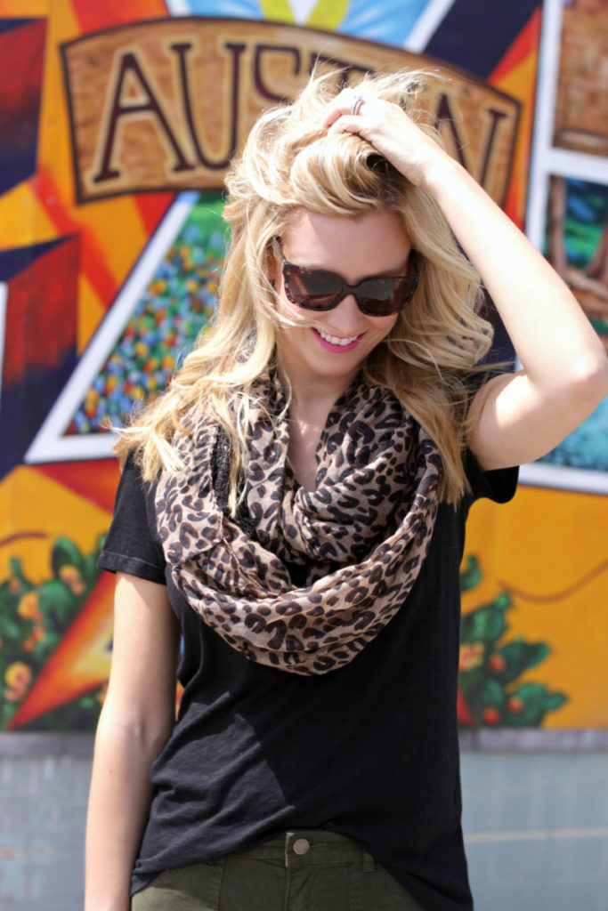 Leopard scarf everyday look