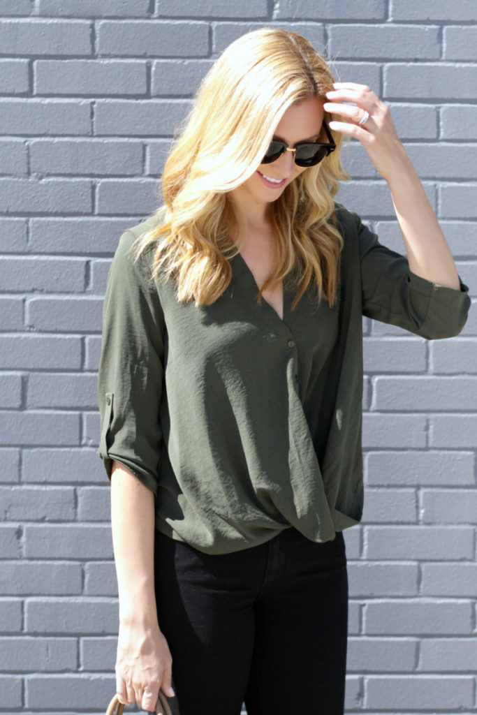 Green Wrap Top