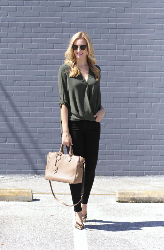 Green Wrap Top