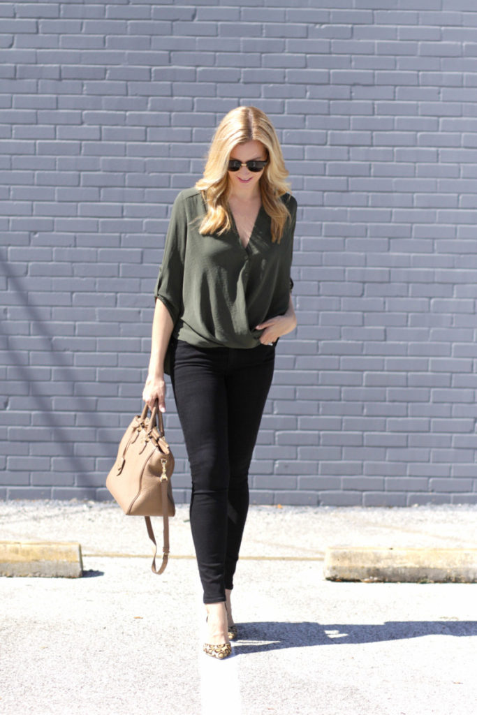 Green Wrap Top