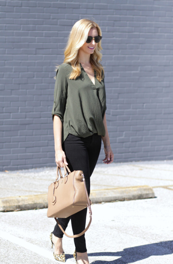 Green Wrap Top