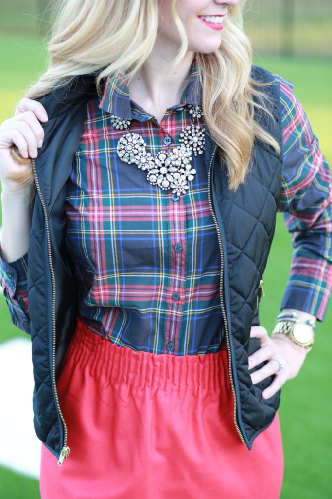 plaid tops - 9 Fabulously Festive Plaid Tops by Houston fashion blogger Haute & Humid