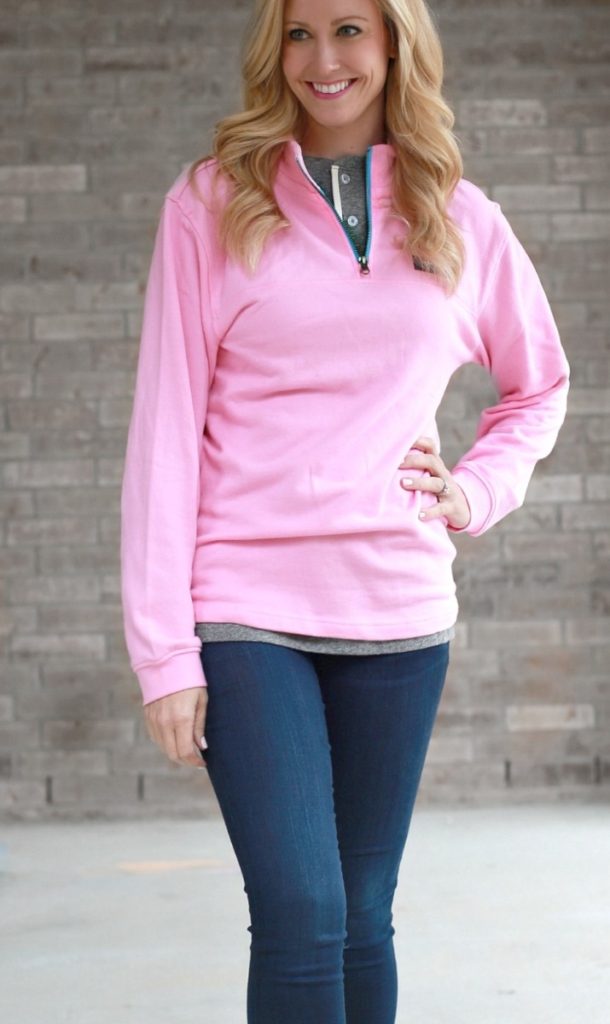 pink pullover