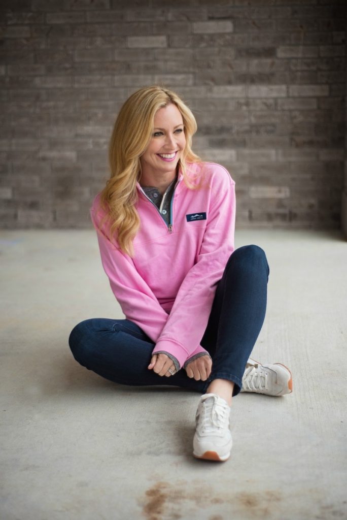 pink pullover