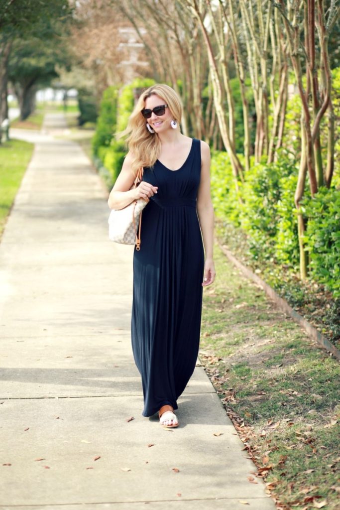 navy maxi dress