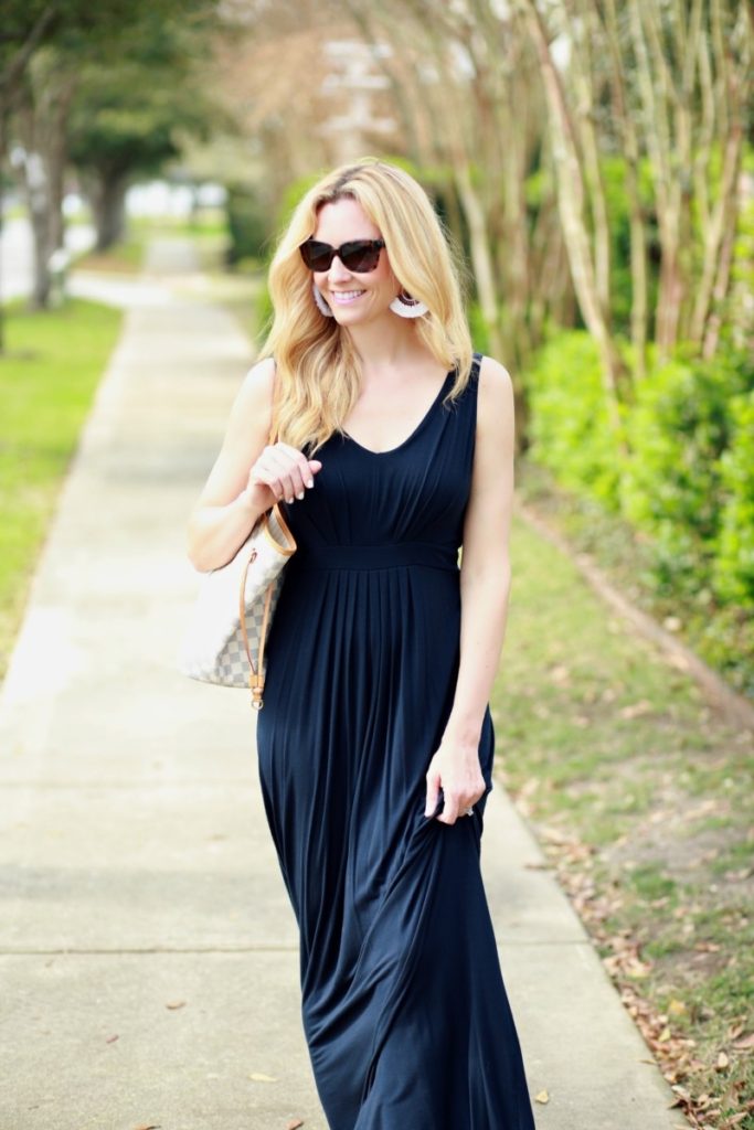 navy maxi dress