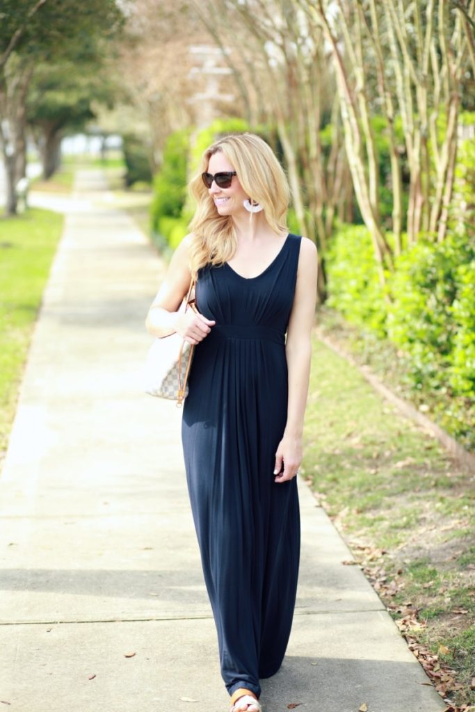 navy maxi dress