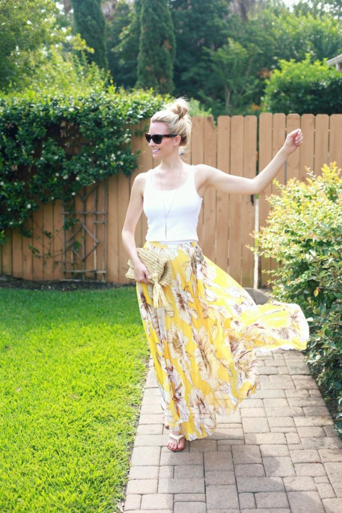 floral maxi skirt