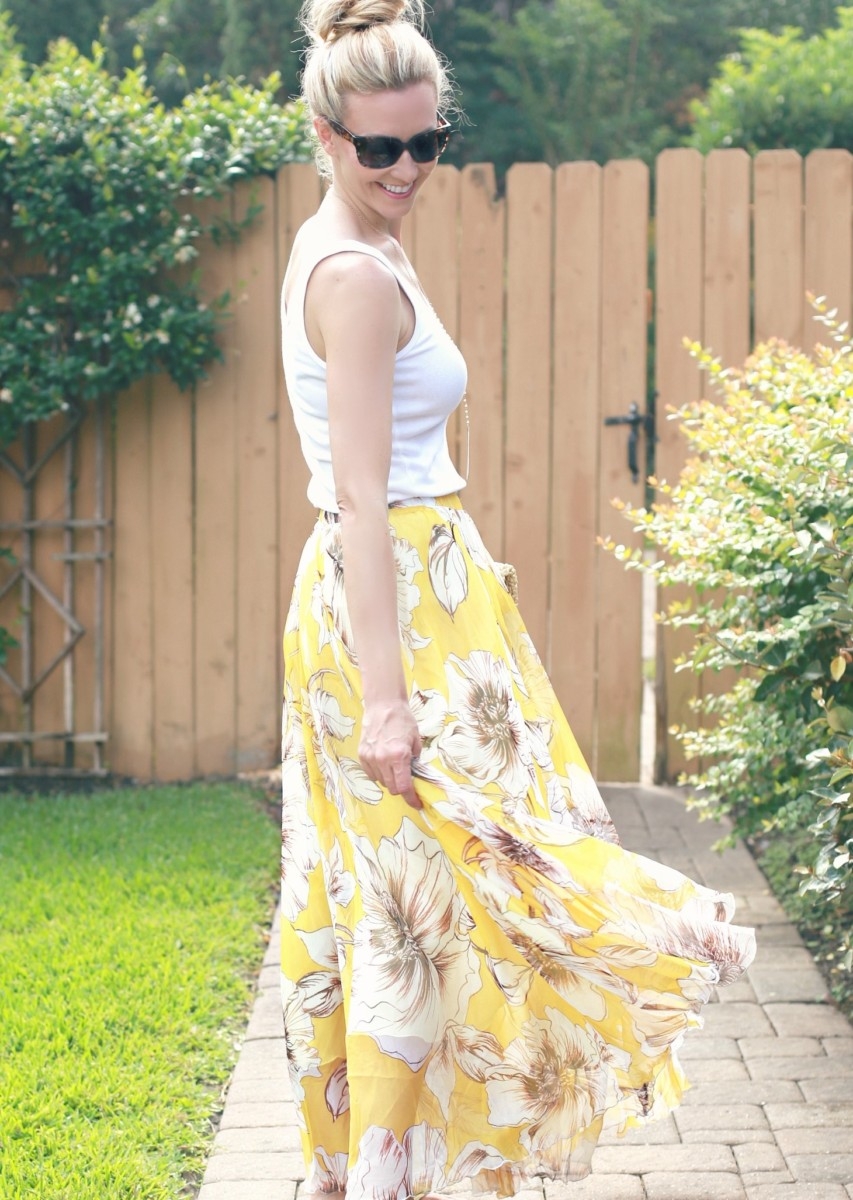 floral maxi skirt