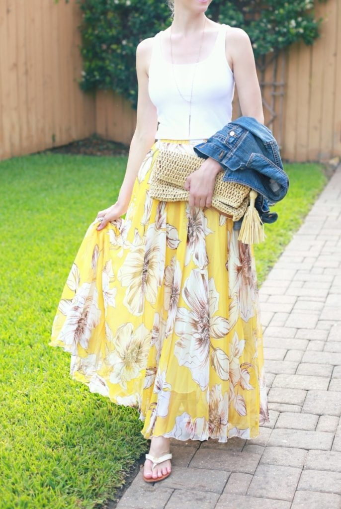 floral maxi skirt