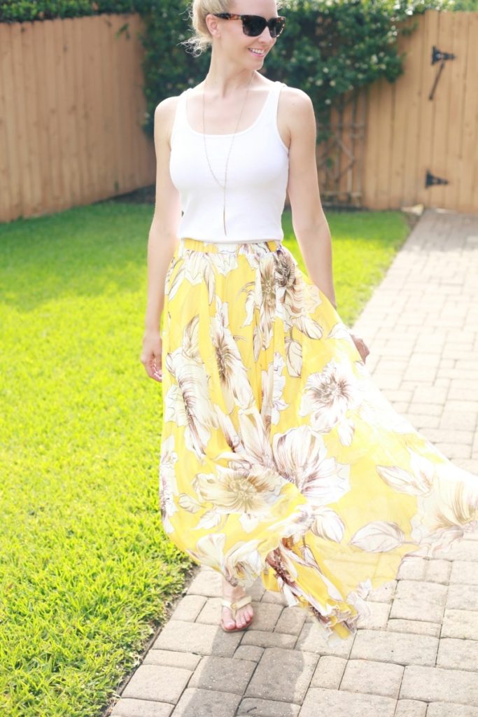 floral maxi skirt