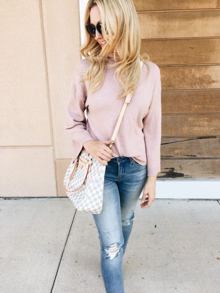 Pink Bell Sleeve Sweater & Things I'm Loving Lately by Houston fashion blogger Haute & Humid