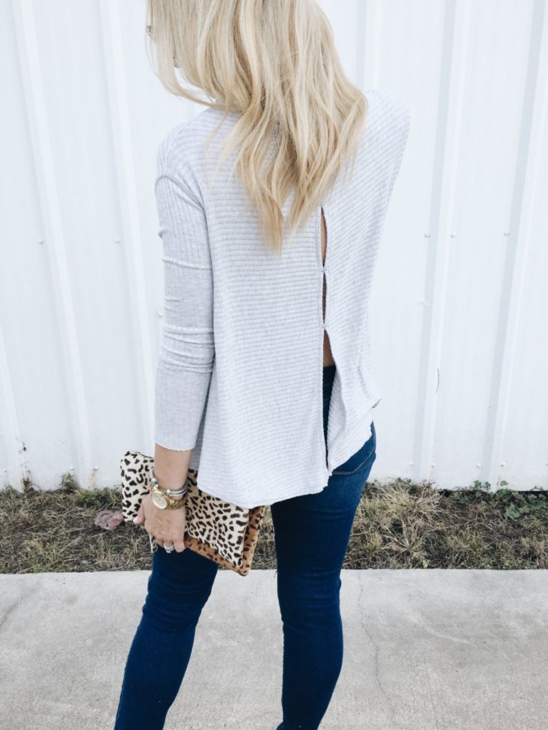 date night - Date Night Outfit: Perfect Peek-A-Boo Back Top by Houston fashion blogger Haute & Humid