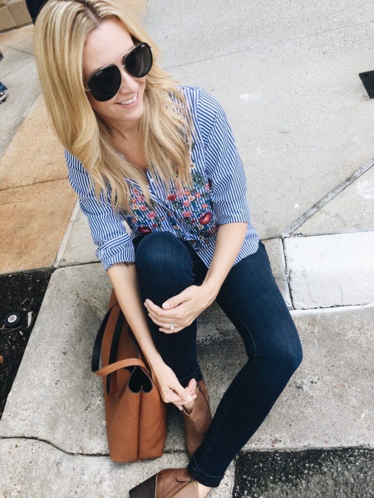 embroidered top - 3 Ways To Be A Good Friend Even When You're Busy by Atlanta fashion blogger Haute & Humid