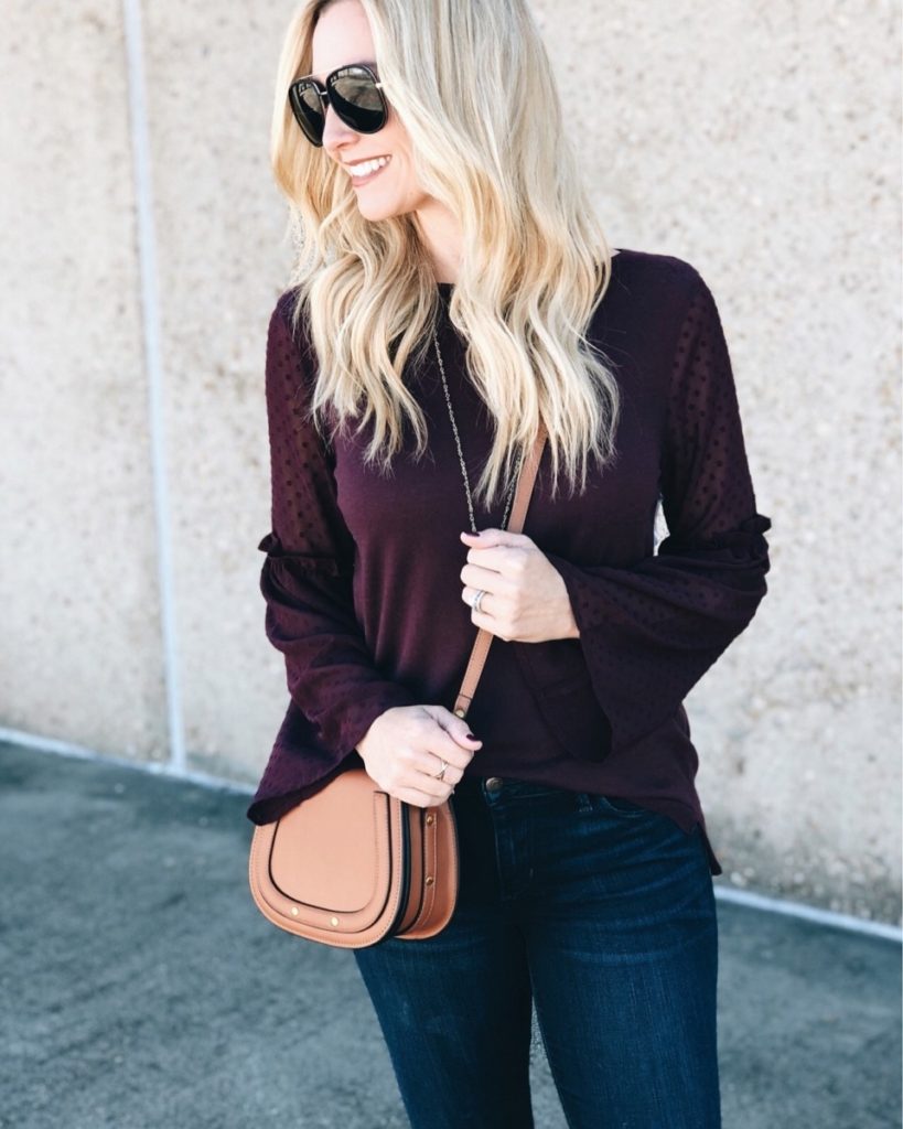 burgundy sweater