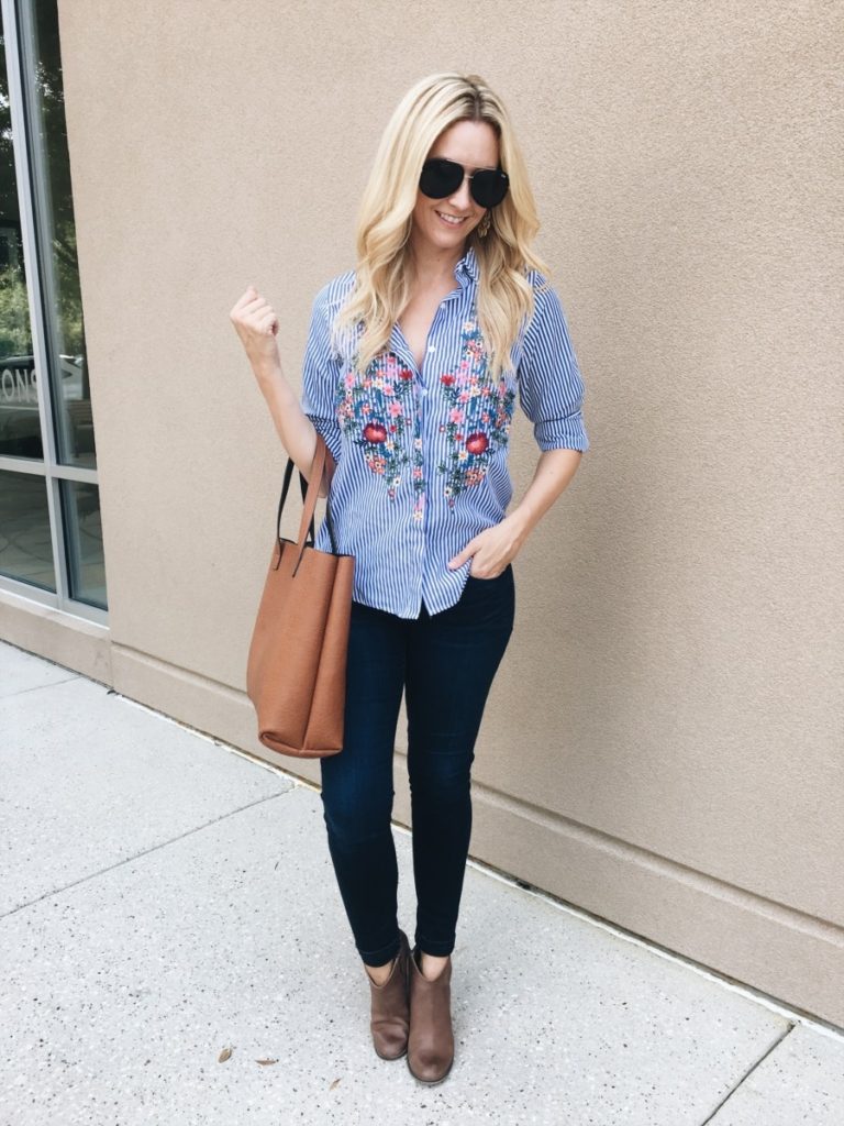 embroidered top - 3 Ways To Be A Good Friend Even When You're Busy by Atlanta fashion blogger Haute & Humid