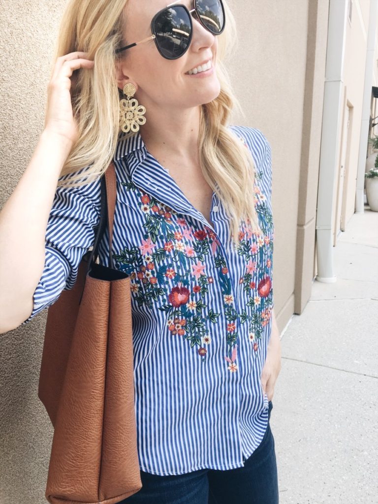 embroidered top - 3 Ways To Be A Good Friend Even When You're Busy by Atlanta fashion blogger Haute & Humid