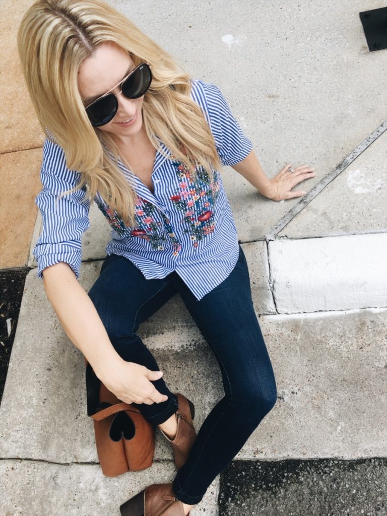 embroidered top - 3 Ways To Be A Good Friend Even When You're Busy by Atlanta fashion blogger Haute & Humid