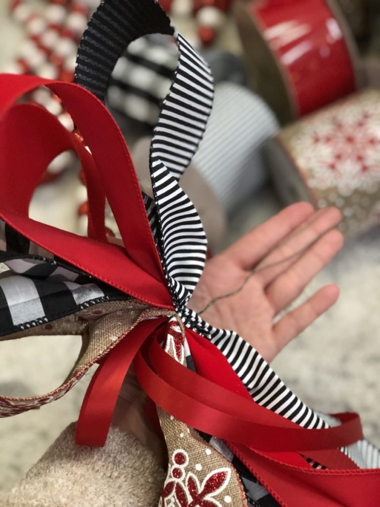 how to make a bow - How To Make A Christmas Ribbon Bow for Your Christmas Tree by Houston lifestyle blogger Haute & Humid