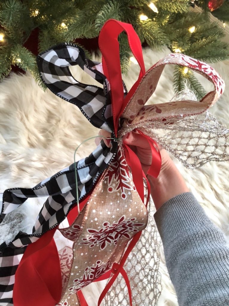 how to make a bow - How To Make A Christmas Ribbon Bow for Your Christmas Tree by Houston lifestyle blogger Haute & Humid