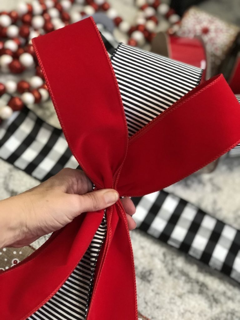 how to make a bow - How To Make A Christmas Ribbon Bow for Your Christmas Tree by Houston lifestyle blogger Haute & Humid