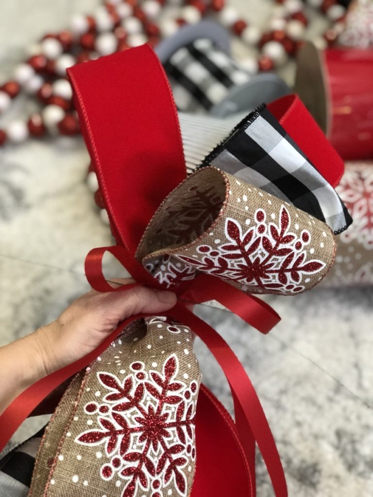 how to make a bow - How To Make A Christmas Ribbon Bow for Your Christmas Tree by Houston lifestyle blogger Haute & Humid