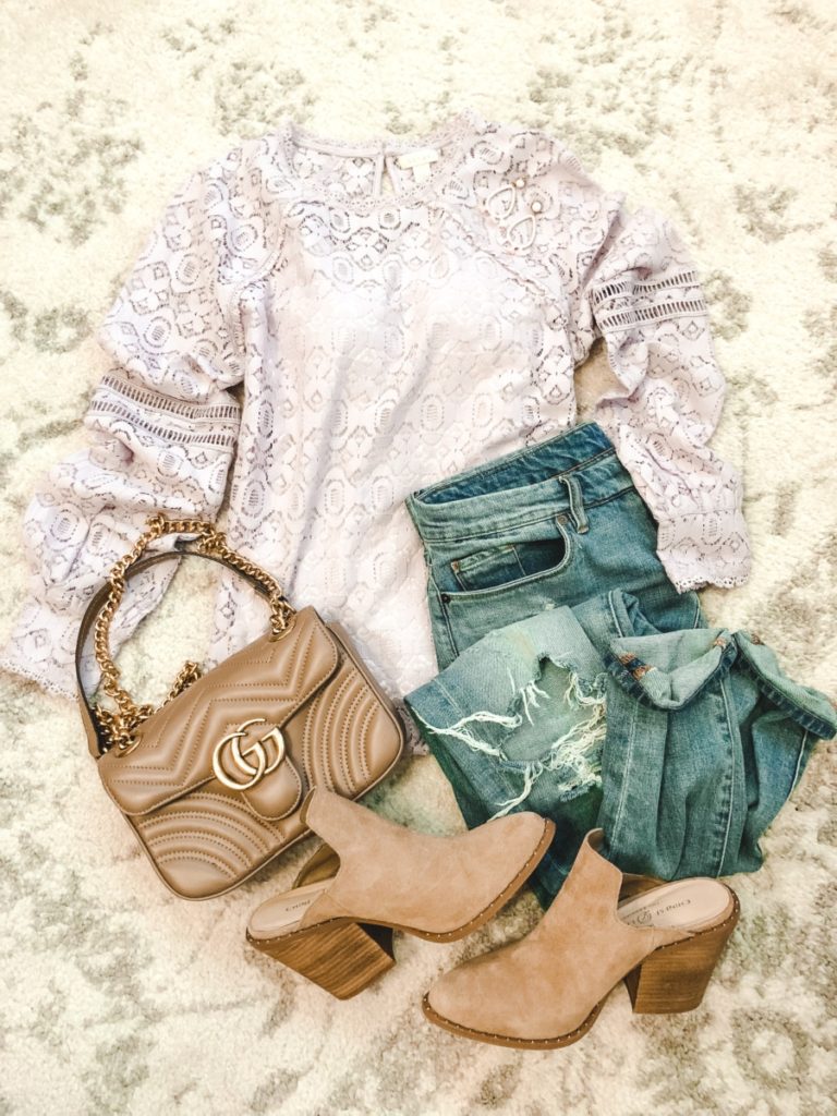 pastel lace top