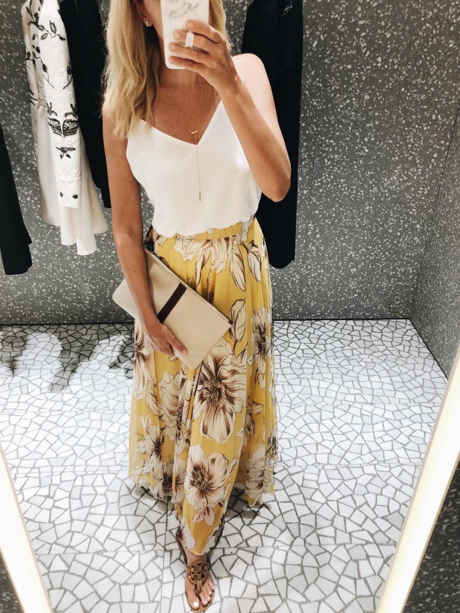 floral maxi skirt - Top 10 Best Purchases: August featured by popular Houston fashion blogger, Haute & Humid