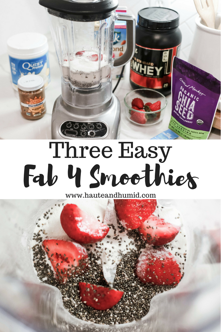 Top Three Best Smoothie Recipes From Fab 4 Smoothies featured by popular Houston lifestyle blogger Haute & Humid