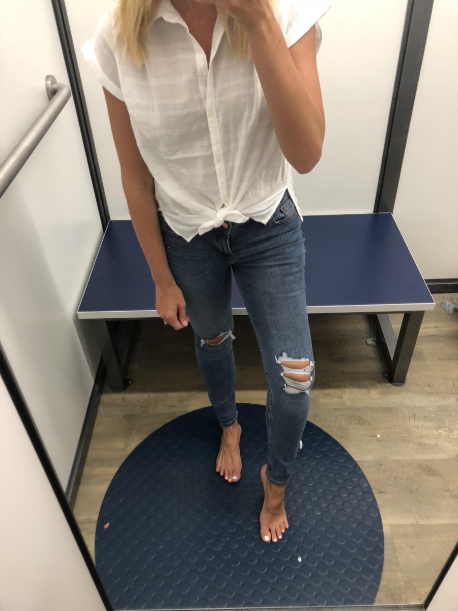 old navy top - Top 10 Best Purchases: August featured by popular Houston fashion blogger, Haute & Humid