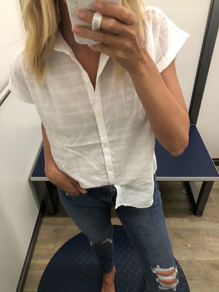 old navy top - Top 10 Best Purchases: August featured by popular Houston fashion blogger, Haute & Humid