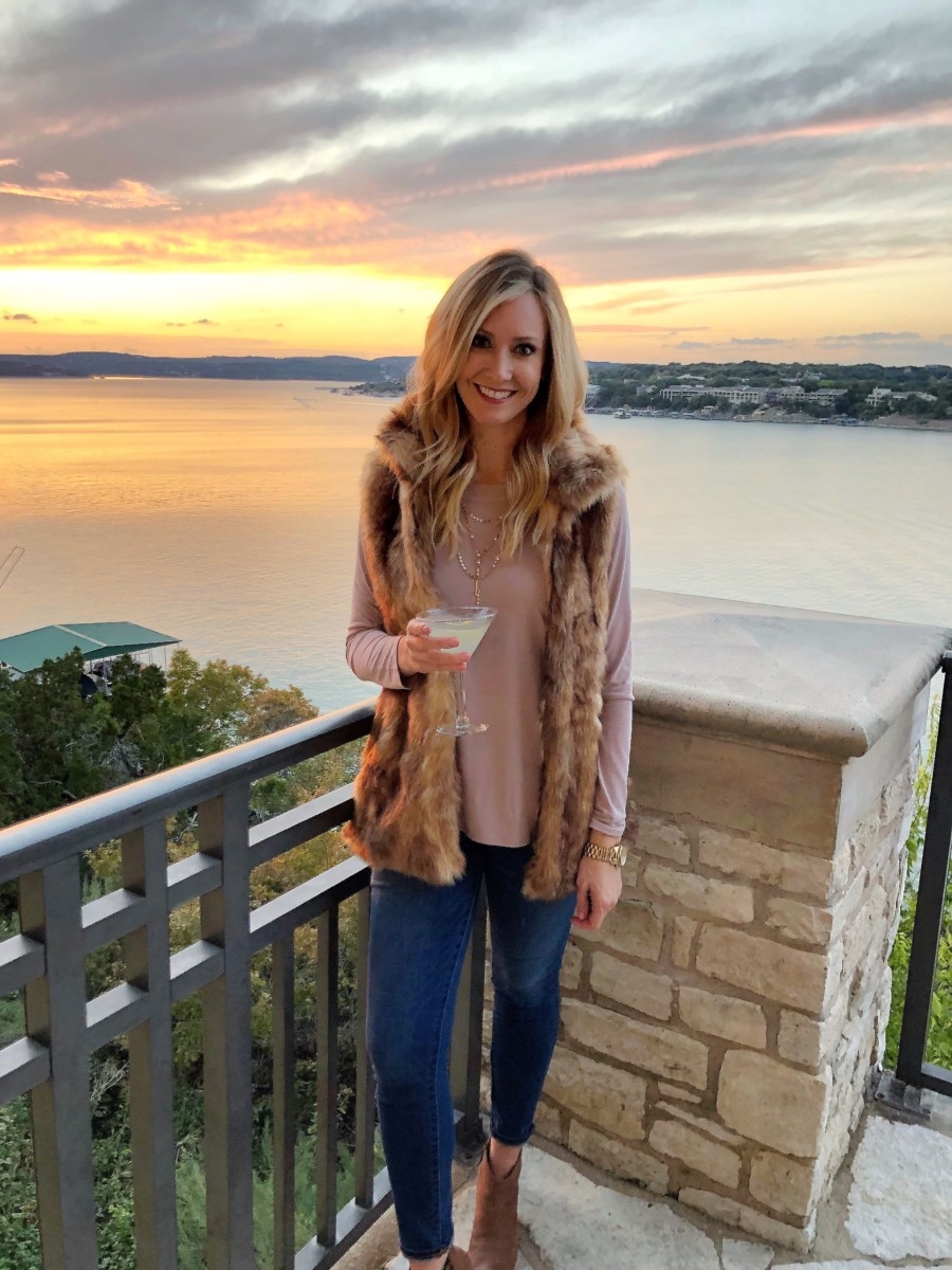 faux fur vest | Nordstrom | Vacation | Lifestyle | Winter Staycation at the Austin Lakeway Resort and Spa featured by top Houston travel blog Haute & Humid
