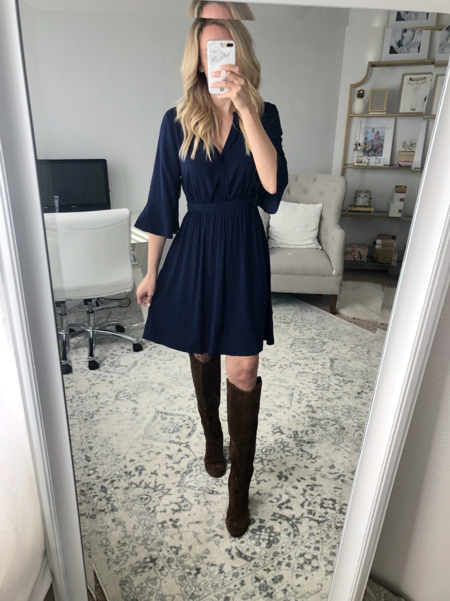 navy dress | Old Navy Fall Favorites Sale Round Up featured by top Houston fashion blog Haute & Humid