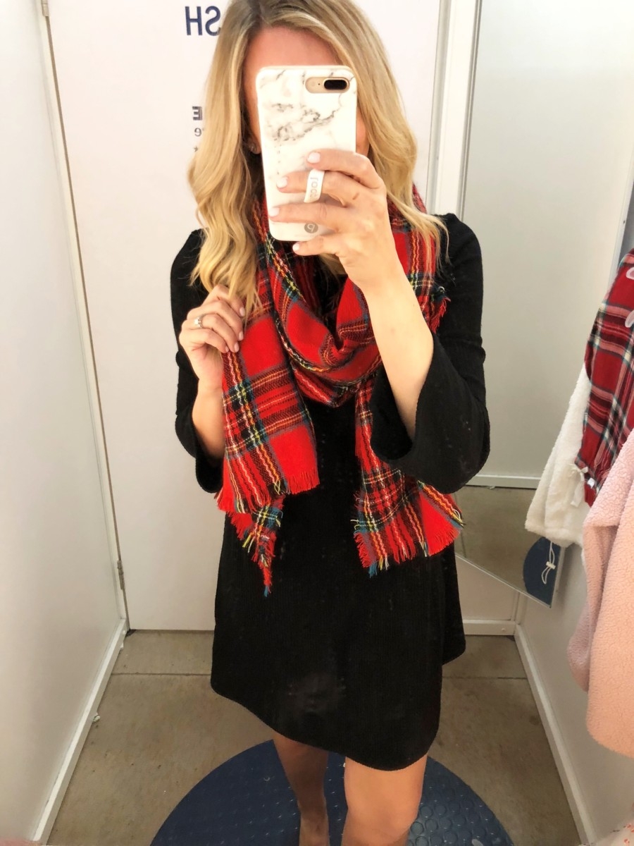 plaid christmas scarf | Old Navy Fall Favorites Sale Round Up featured by top Houston fashion blog Haute & Humid