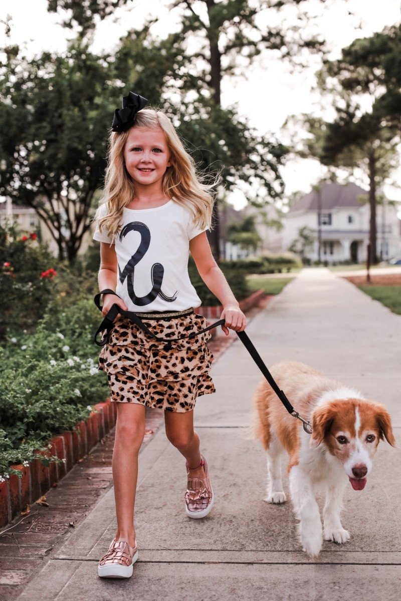 animal print girl skirt