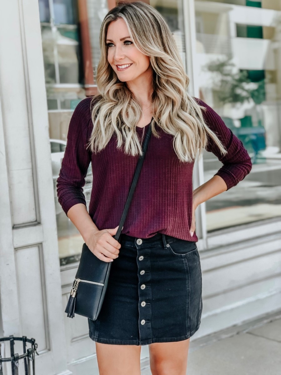 Maroon game day skirt clearance