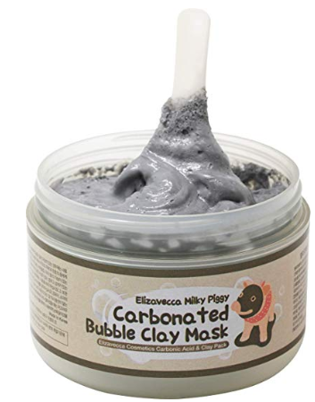 charcoal face mask | 15 Best Amazon Beauty Products by popular Houston beauty blog, Haute and Humid: image of Elizavecca Milky Piggy Carbona Ted Bubble Clay Mask.