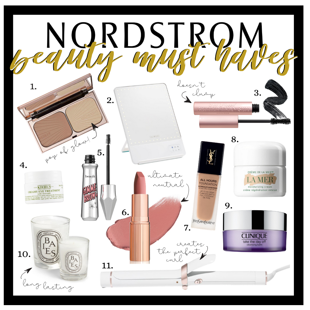 beauty gift guide | Beauty Gift Ideas: All Things Hair, Makeup And Skin by popular Houston beauty blog Haute and Humid: collage image of Nordstrom beauty products. 