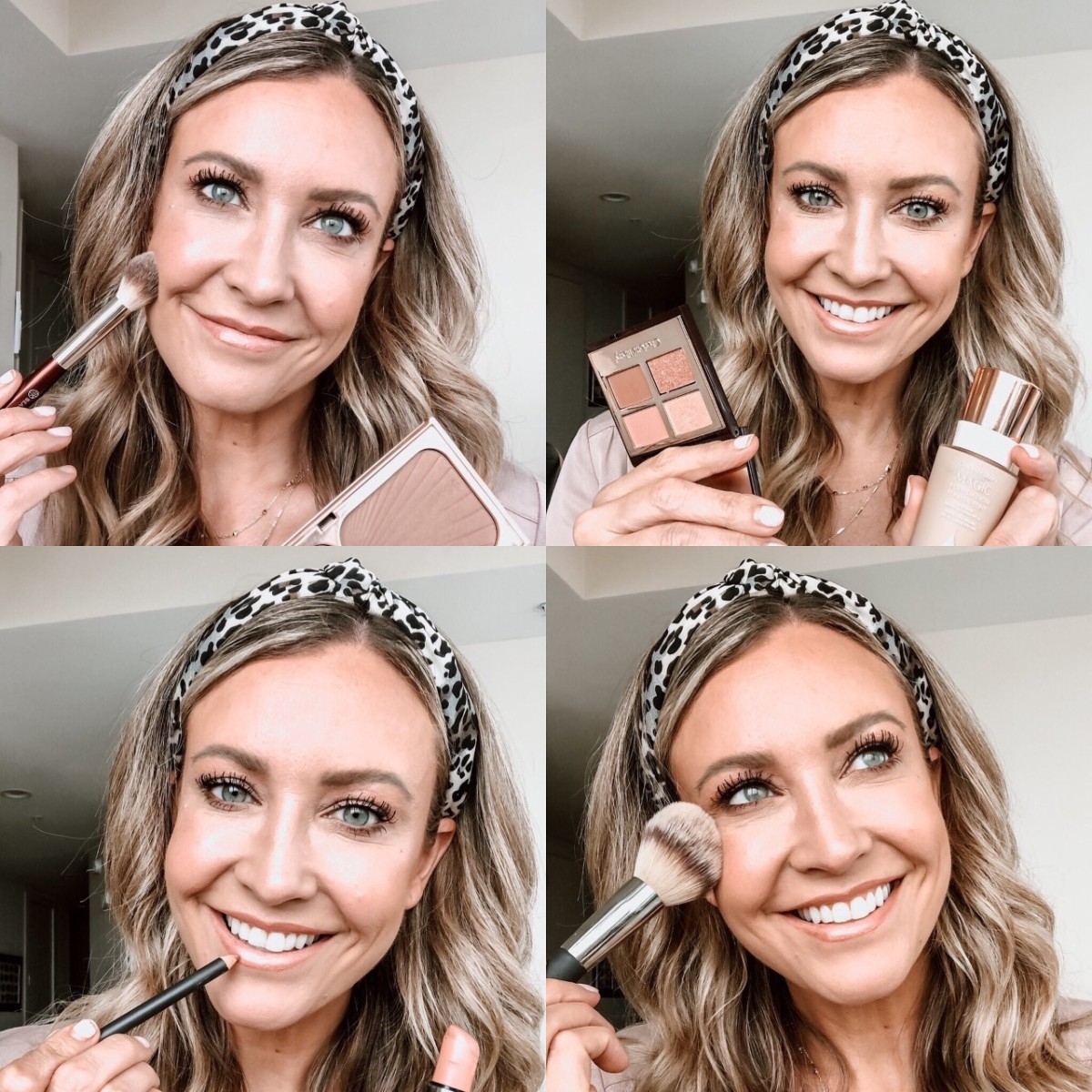 nude lipstick | Nordstrom Makeup by popular Houston beauty blog, Haute and Humid: collage image of a woman applying different Nordstrom makeup products.