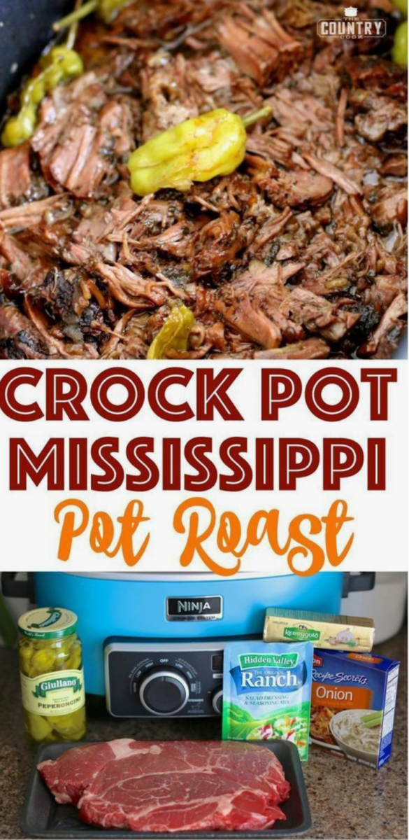 Stuck at Home Recipes by popular Houston lifestyle blog, Haute and Humid: image of Mississippi pot roast. 