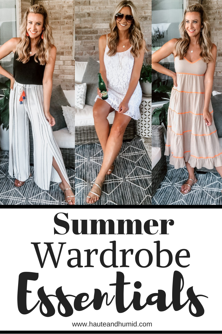 walmart fashion | Summer Style by popular Houston fashion blog, Haute and Humid: Pinterest image of a woman wearing various Walmart Scoop clothing items. 