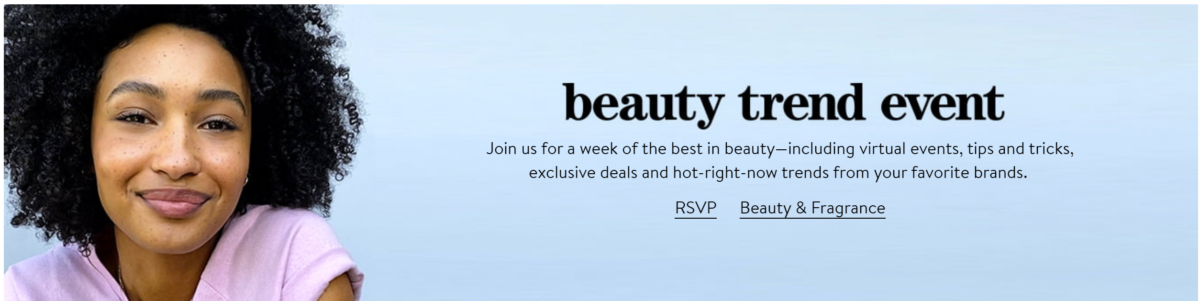 beauty trend event | Nordstrom Beauty by popular Houston beauty blog, Haute and Humid: digital ad for the Nordstrom beauty trend event. 