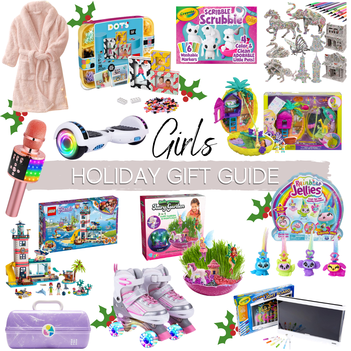 girls gift guide |Christmas Gift Ideas by popular Houston life and style blog, Haute and Humid: collage image of gift ideas for girls. 