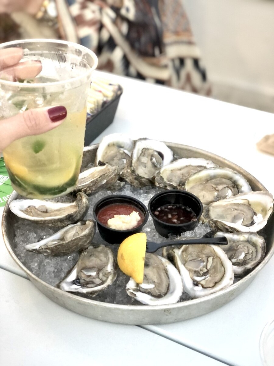 destin restaurants |Florida Beach House Rental by popular Houston travel blog, Haute and Humid: image of a plate of oysters. 