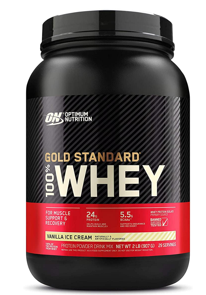 protein powder |Amazon Bestsellers by popular Houston life and style blog, Haute and Humid: image of a Optimum Nutrition Gold Standard Whey protein powder. 