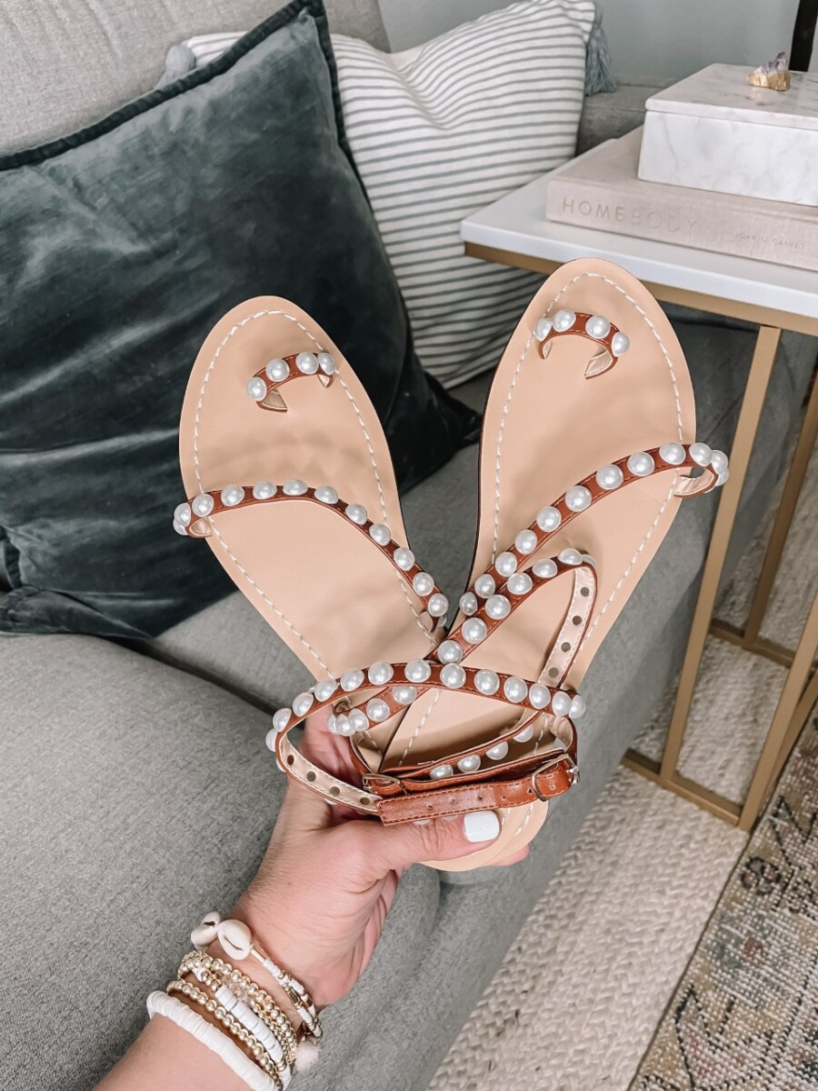 amazon sandals |Amazon Favorites by Houston life and style blog, Haute and Humid: image of a Amazon pearl sandals. 